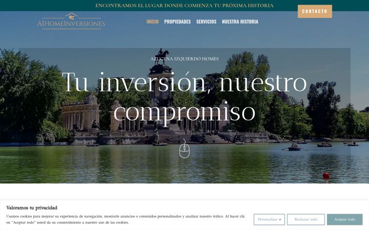 Skärmbild av aihomeinversiones.com