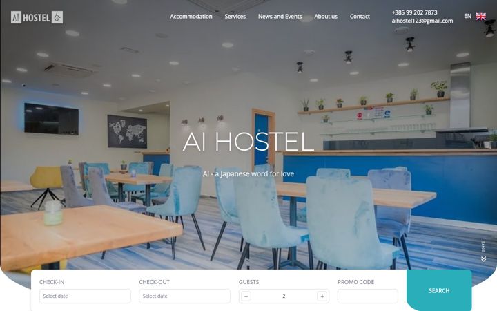 Screenshot of aihostelsplit.com