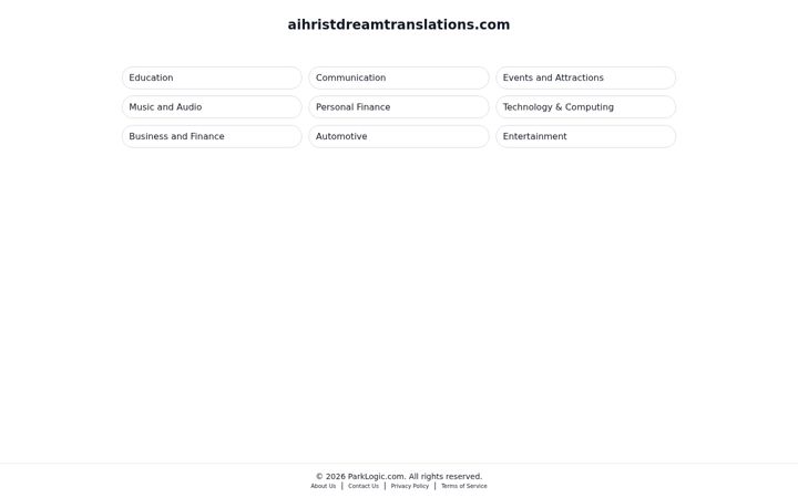 Screenshot of aihristdreamtranslations.com