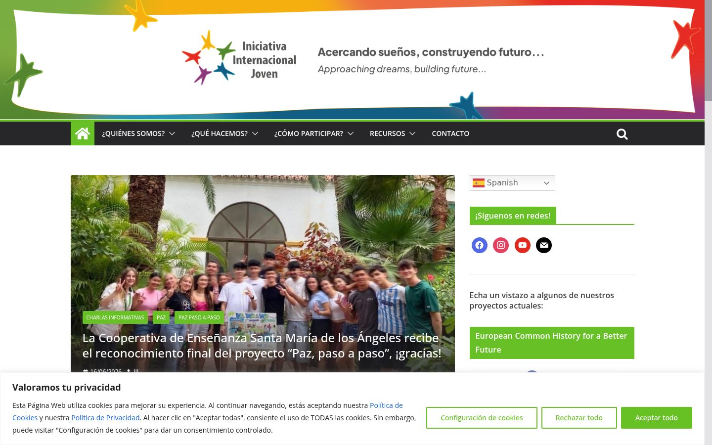 Screenshot tal-banner tal-kunsens muri qabel kwalunkwe interazzjoni