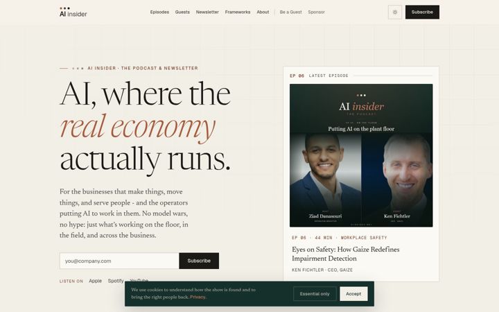 Screenshot of aiinsider.net