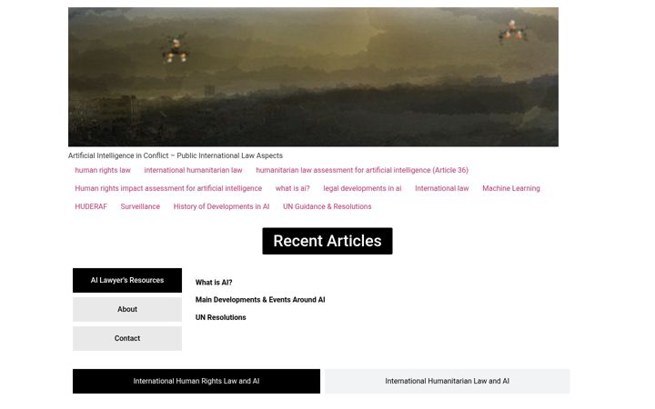 Screenshot of aiinternationallaw.com