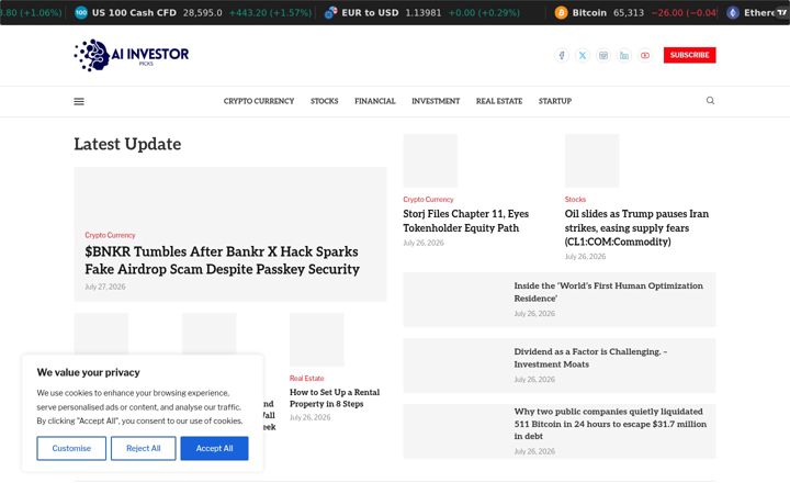 Skjámynd af aiinvestorpicks.com