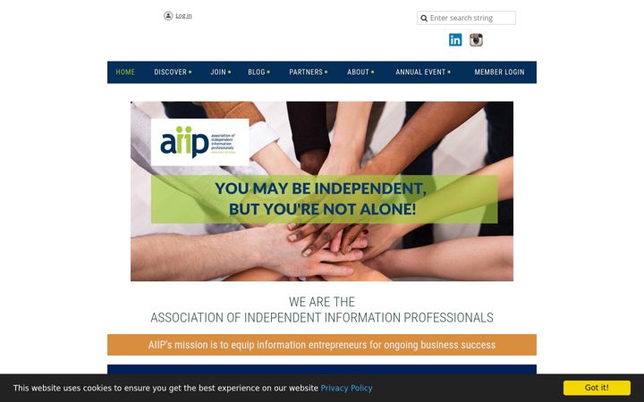 Snimka zaslona za aiip.org