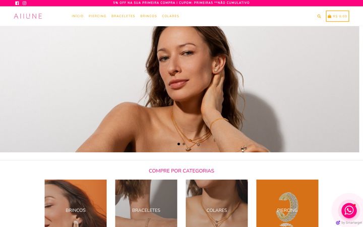 Screenshot of aiiune.com.br