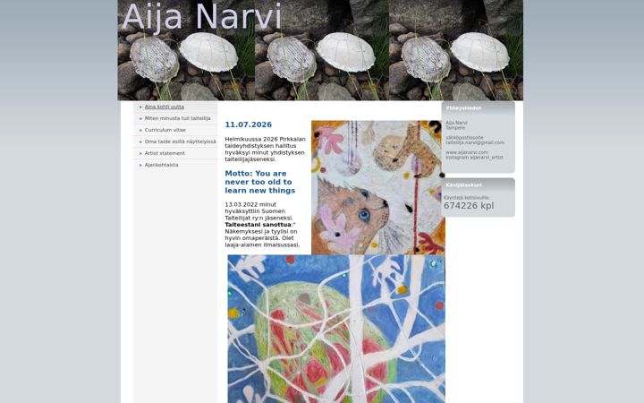 Screenshot of aijanarvi.com