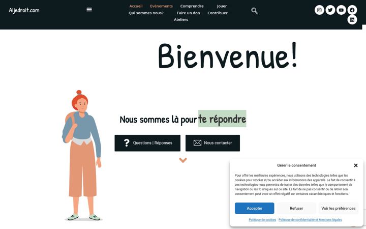 Screenshot of aijedroit.com