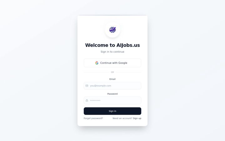 Screenshot of aijobs.us