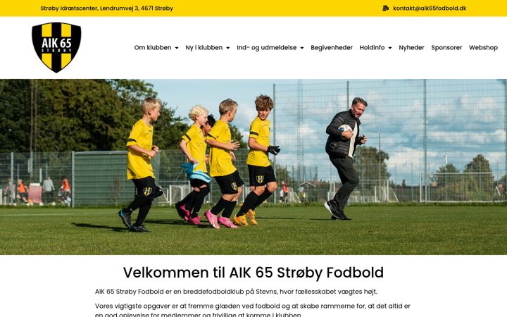 Screenshot of aik65fodbold.dk
