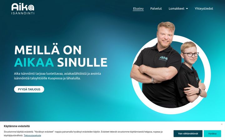 Screenshot του aikaisannointi.fi