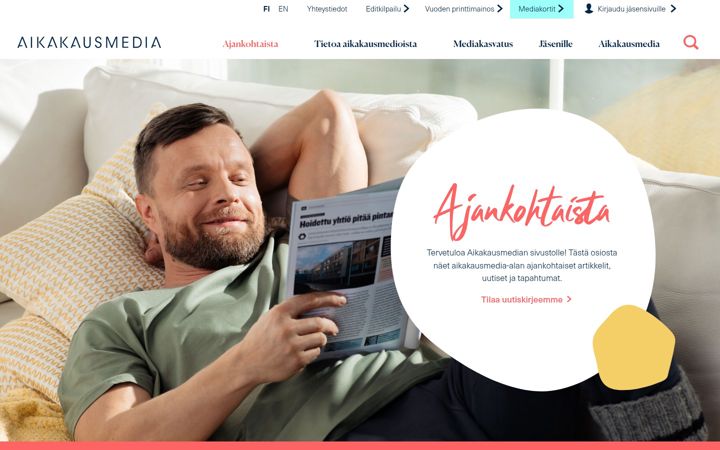 Screenshot του aikakausmedia.fi