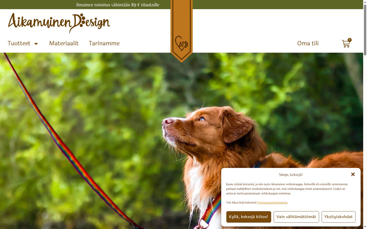 Screenshot of the consent banner shown before any interaction