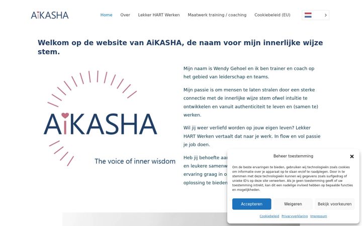 Screenshot of aikasha.nl