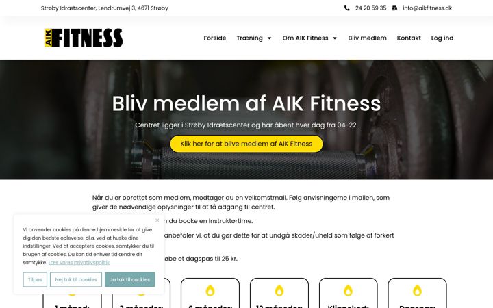 Screenshot of aikfitness.dk
