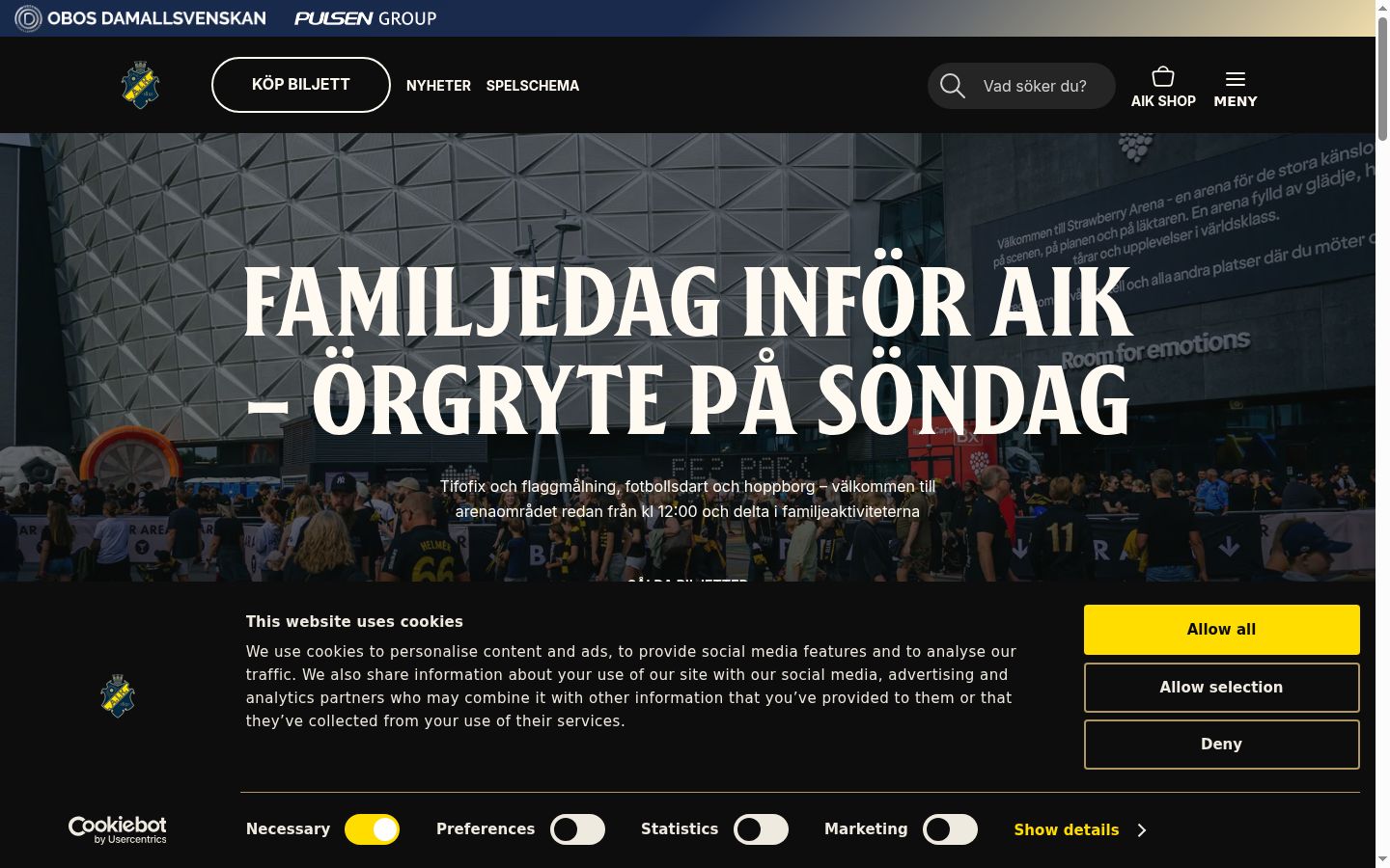 Screenshot tal-banner tal-kunsens muri qabel kwalunkwe interazzjoni