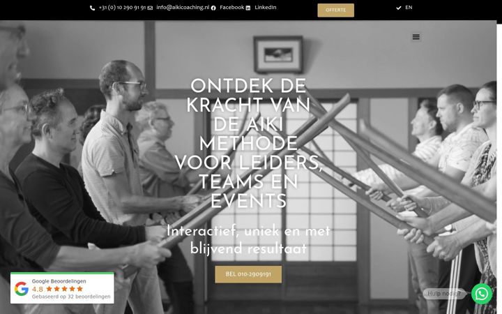 Screenshot of aikicoaching.nl