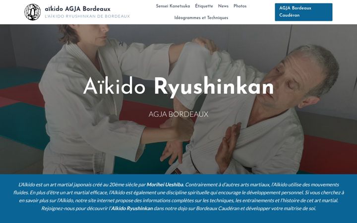 Screenshot of aikido-agja-bordeaux.fr