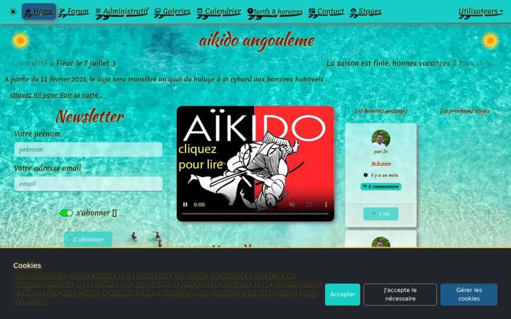 Screenshot of aikido-angouleme.fr