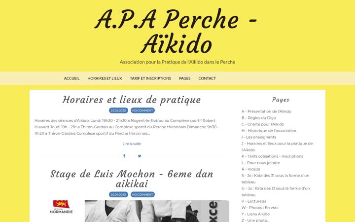 Screenshot of aikido-apaperche.fr