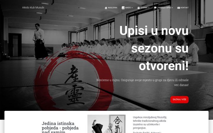 Screenshot of aikido-musubi.hr