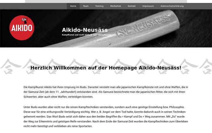 Screenshot of aikido-neusaess.de