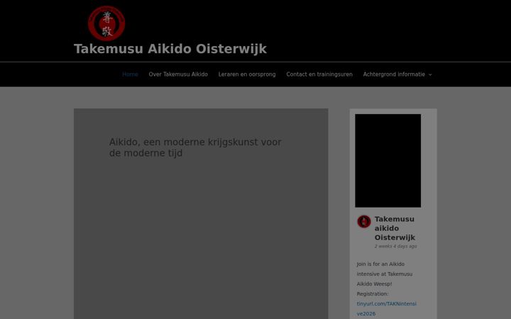 Screenshot of aikido-oisterwijk.nl