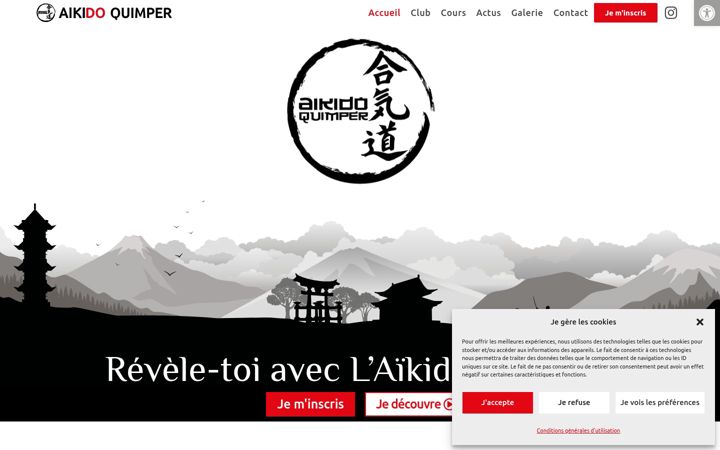 Screenshot of aikido-quimper.fr