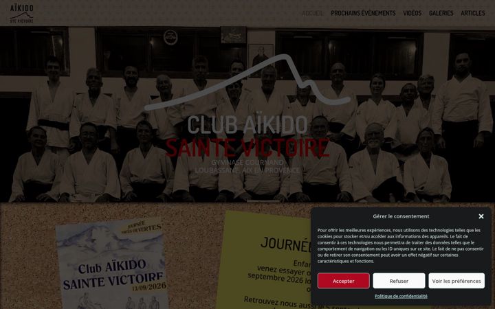 Screenshot of aikido-sainte-victoire.fr