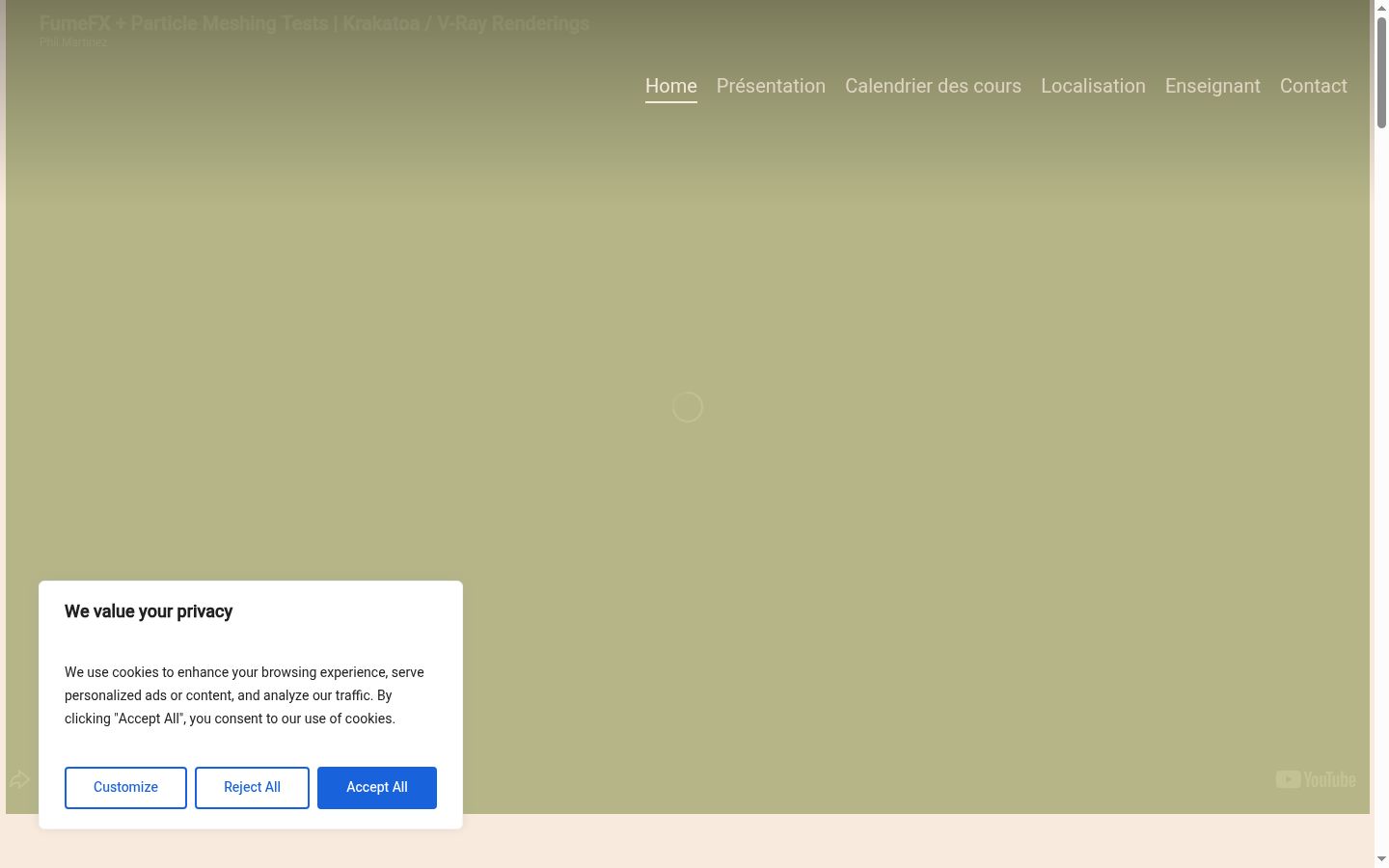 Screenshot of the consent banner shown before any interaction
