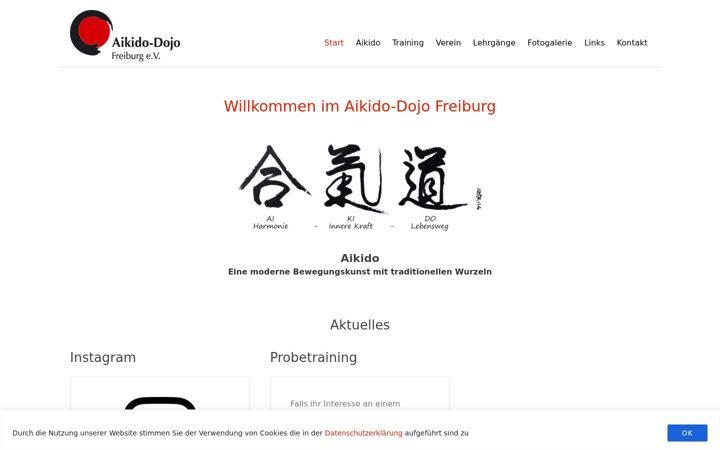 Screenshot of aikidojo.uber.space