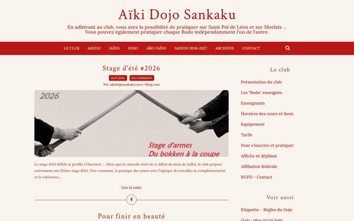 Screenshot of aikidojosankaku.fr