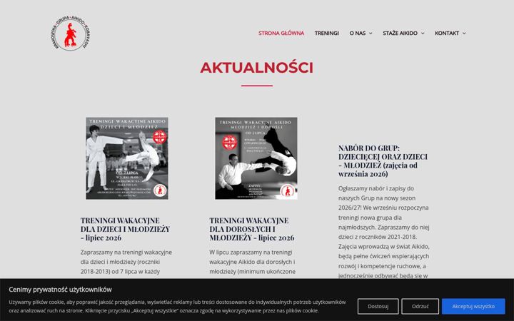 Screenshot of aikidokrakow.com