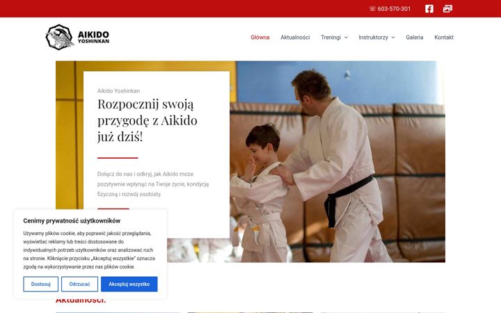 Screenshot of aikidoyoshinkan.pl