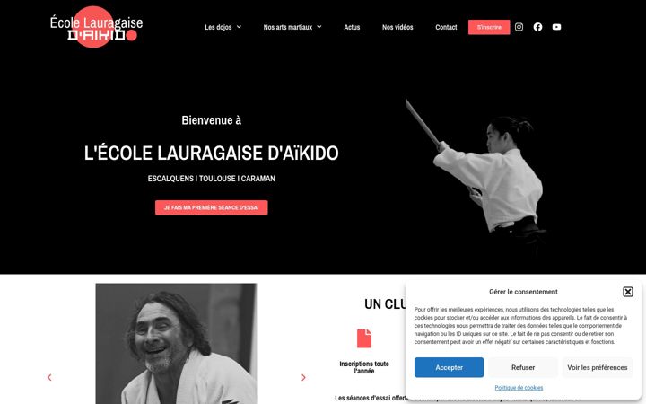 Screenshot of aikiela.fr