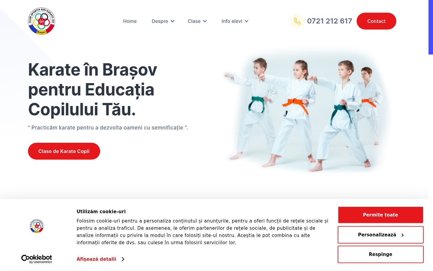 Ekrānuzņēmums ar piekrišanas baneri, kas tika rādīts pirms jebkādas mijiedarbības