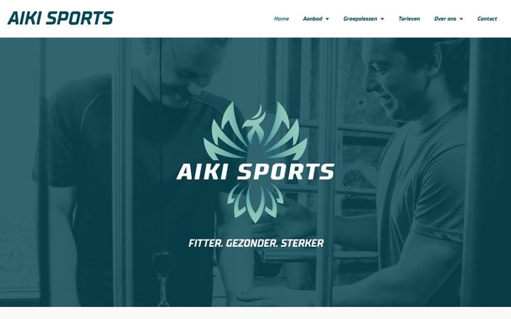 Skjámynd af aikisports.nl
