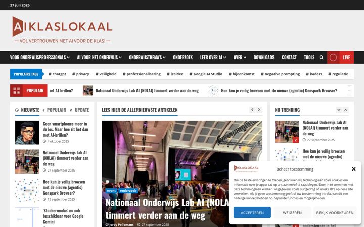 Screenshot of aiklaslokaal.nl