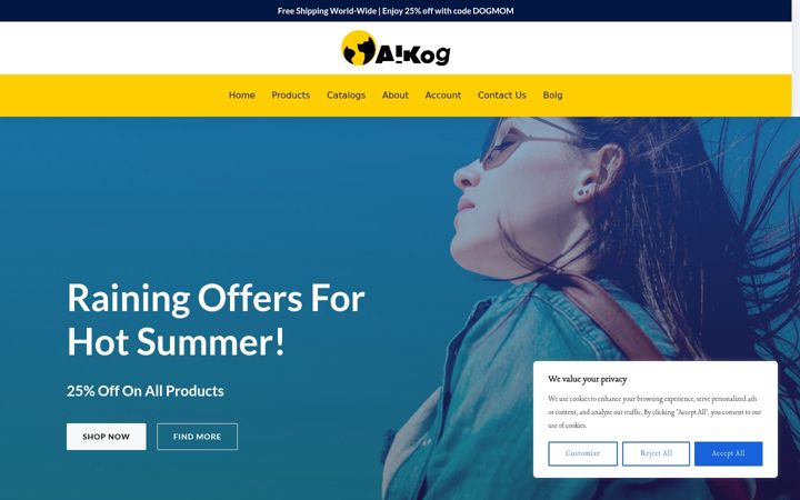 Screenshot of aikogoods.com