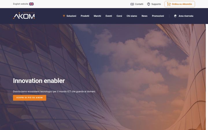 Screenshot ta' aikomtech.com
