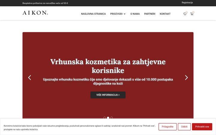 Captura de ecrã de aikon.hr