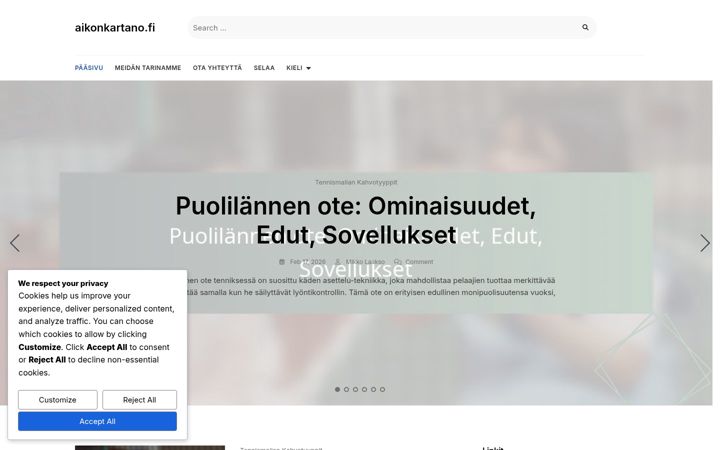 Captura de ecrã de aikonkartano.fi