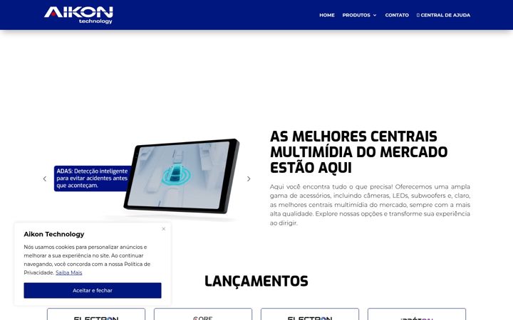 Screenshot ta' aikontechnology.com