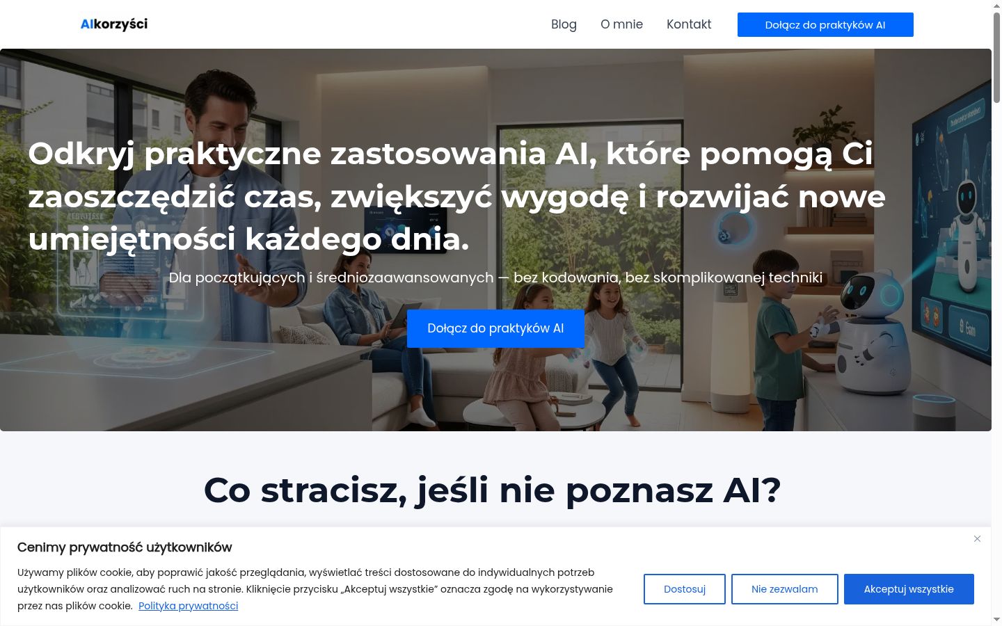 Screenshot tal-banner tal-kunsens muri qabel kwalunkwe interazzjoni