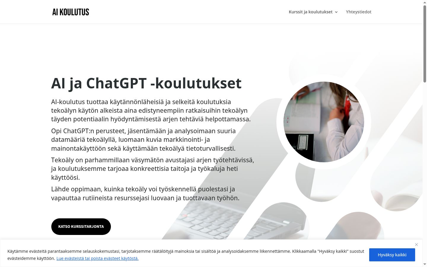 Screenshot tal-banner tal-kunsens muri qabel kwalunkwe interazzjoni