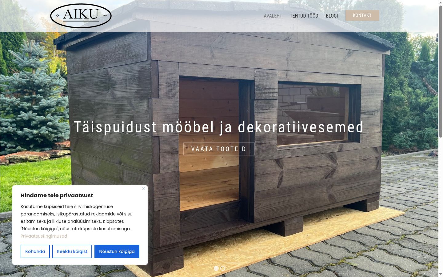 Screenshot des Einwilligungsbanners vor jeglicher Interaktion