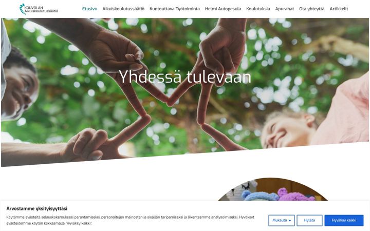 Screenshot of aikuiskoulutussaatio.fi