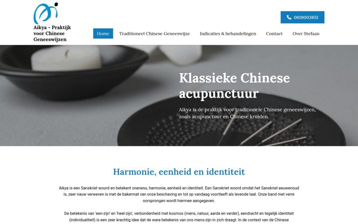 Screenshot of aikya.nl