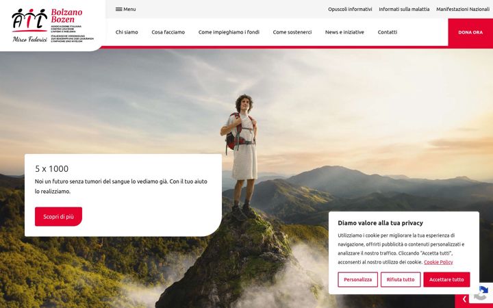 Screenshot of ailbolzano.it