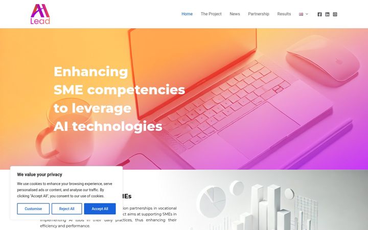 Screenshot of ailead-project.eu