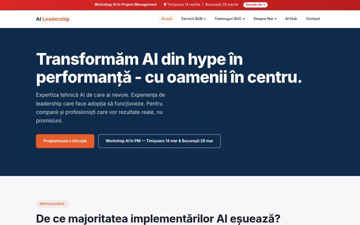 Posnetek zaslona aileadership.ro